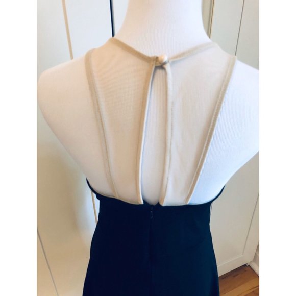 Solemio Sexy Black Fit And Flare Mesh Cutout Dress Size Medium - Picture 4 of 6